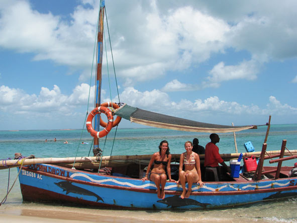 Candice McCarthy - soaking up the sun in Zanzibar